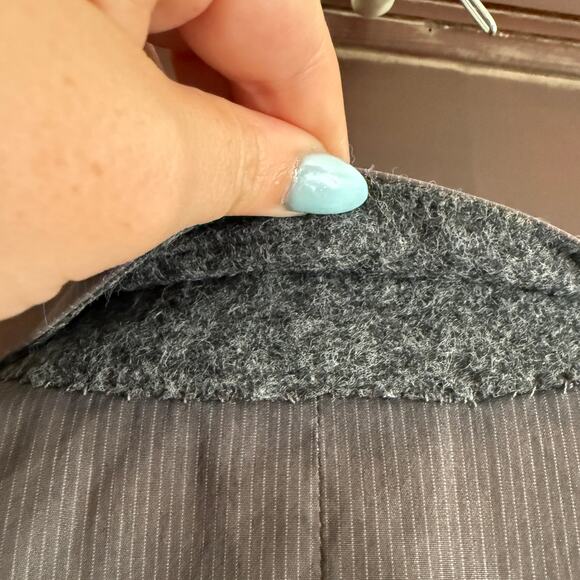 Y2K Vintage BURBERRY PRORSUM Gray Pinstriped Cotton Casual Blazer Sports Coat 48 - Picture 8 of 9